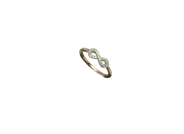 9K Rose Gold Diamond Infinity Ring