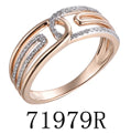 9K Rose gold Diamond dress ring