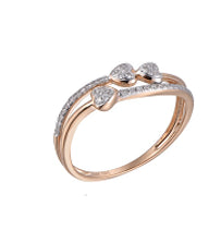 9K Rose Gold Diamond Dress Ring