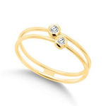 9k ladies yellow gold Dress RIng 0.06