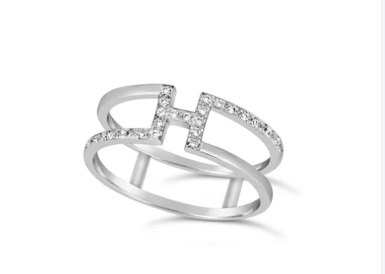 9k White gold DIamond Alina ring