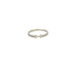 14K YELLOW GOLD FASION STACKER BAND 0.10CT