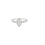 18K White Gold Diamond Marquise Engagment Ring