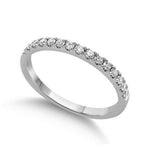 18ct wg ladies dia band 15 rbc 0.23ct F VS1