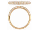 18k yellow gold pave set band 0.45CT diamonds