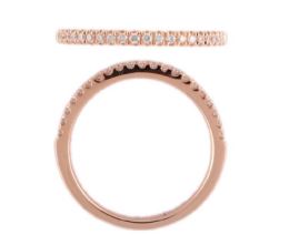 18k Rose gold DIamond wedder 0.15