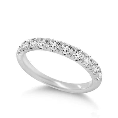 18K white gold DIamond set Band 0.84CT F VS1