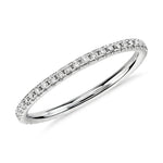 18K Wg Damond Set Wedding Band 0.12