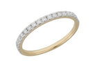 18K Yellow Gold Diamond Set Wedding Band 0.25Ct