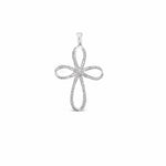 18K white gold Fancy Diamond cross Figure 8 0.49ct