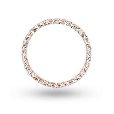 18K rose gold DIamond pendant 0.50ct 33RBC F VS1