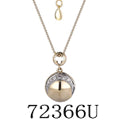 9k Diamond disk pendant with chain