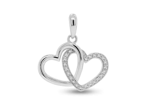 The Eternal love double heart diamond pendant