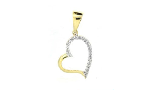 Eternal love heart pendant yellow gold