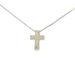 18k yellow gold Diamond cross