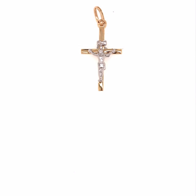 9k 2T Italian Crucifixion 21 x 19mm