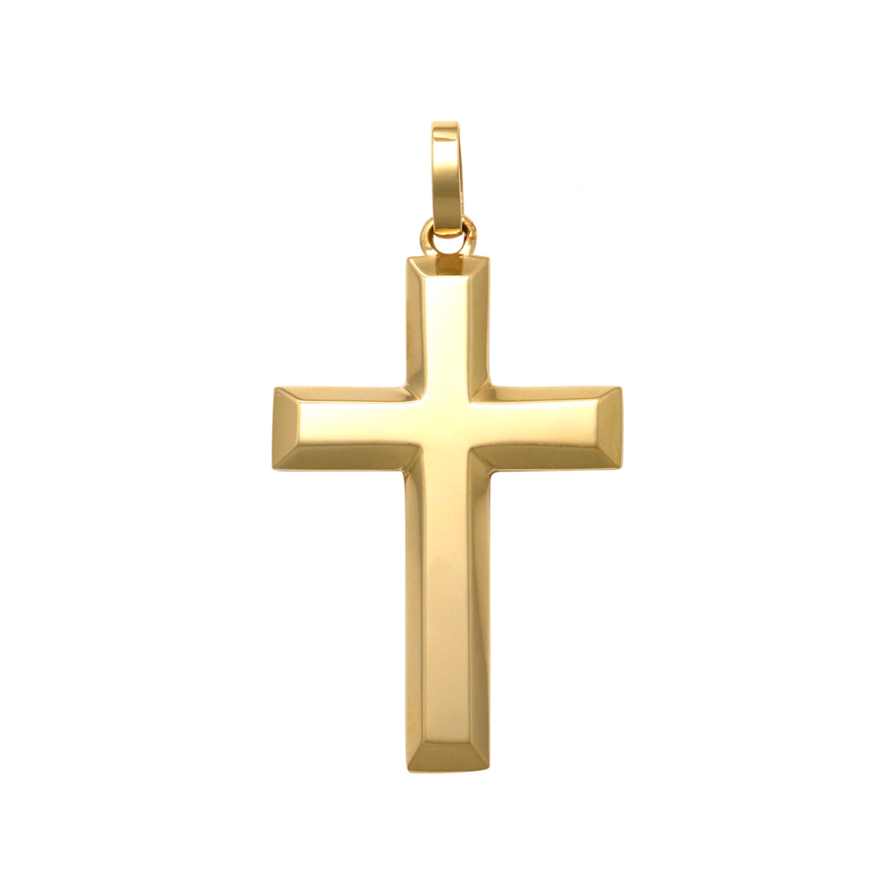 9k YG Cross 25x17mm