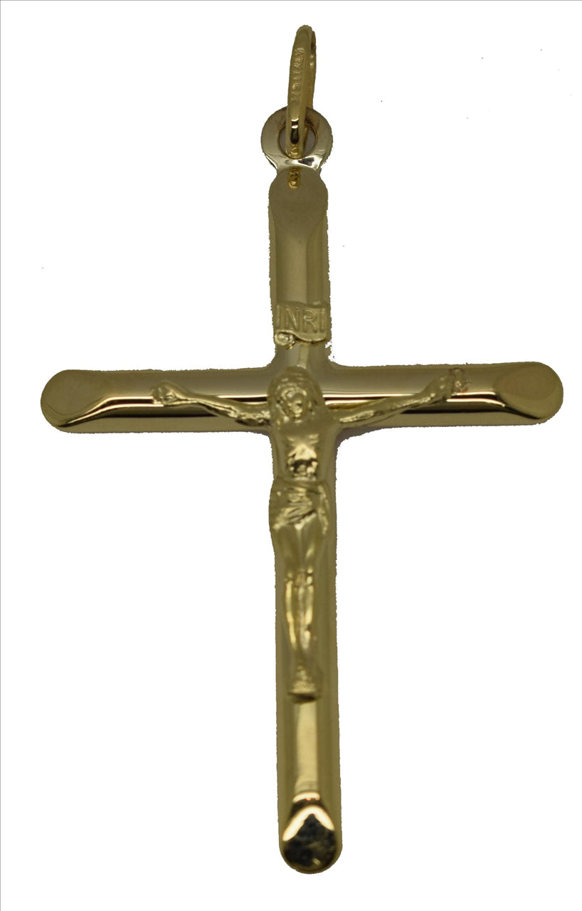 18K YELLOW GOLD CROSS 41 X 30MM