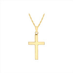 9K YLW GOLD CROSS PENDANT and chain