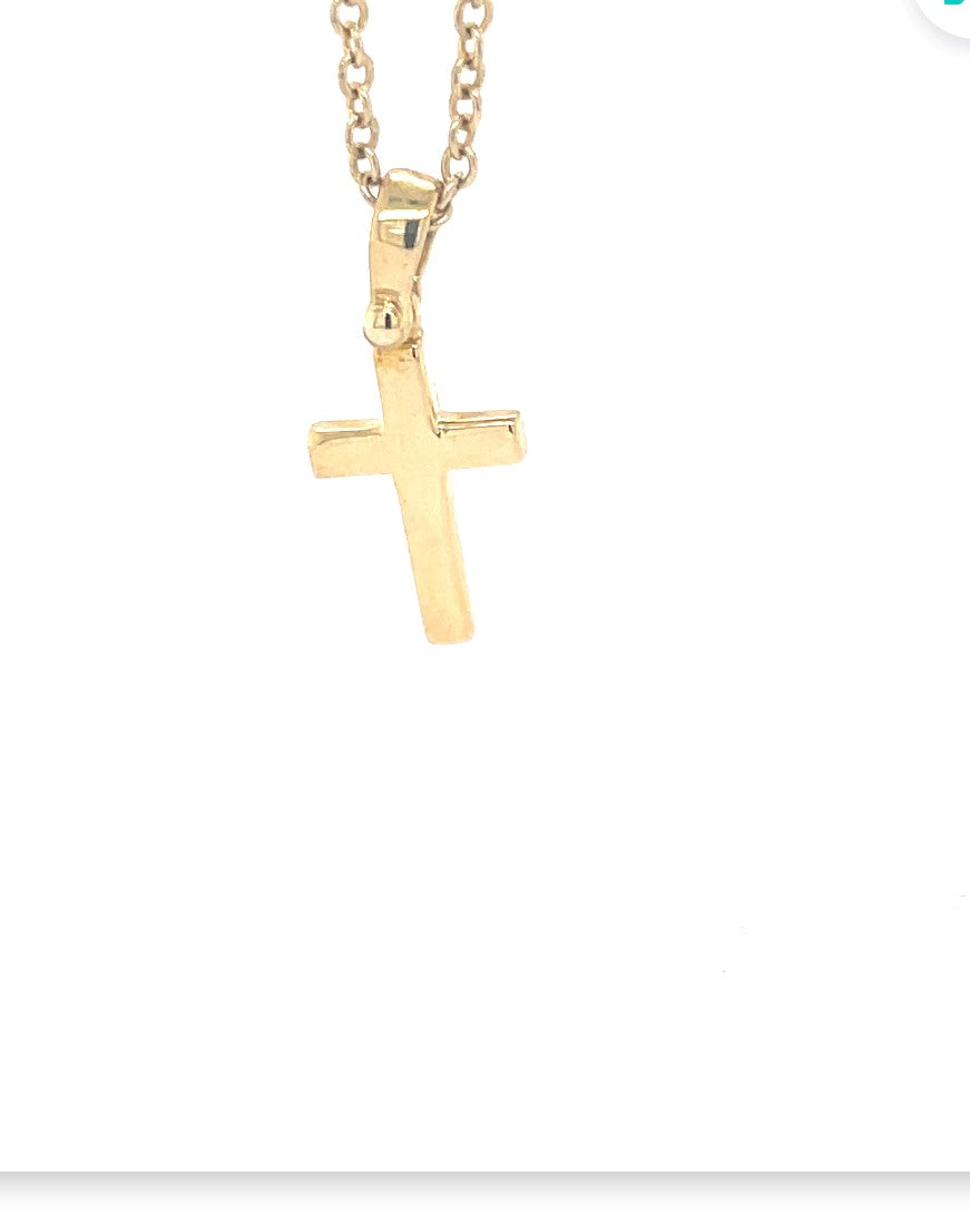 (K yellow gold plain cross