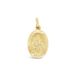 18k yellow gold saint christopher oval