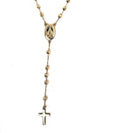 9k yellow gold dimaond cut rosary