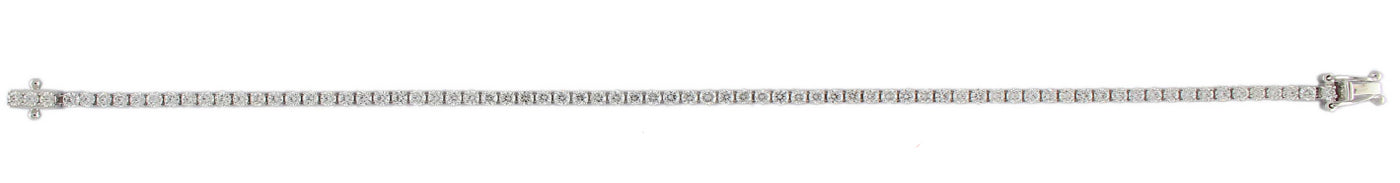 18K White Gold Diamond Tennis Bracelet 3.00Ct