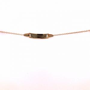 9k YG Round Oval Link 1.2mm ID Bracelet (o-ring at 13cm) 15cm
