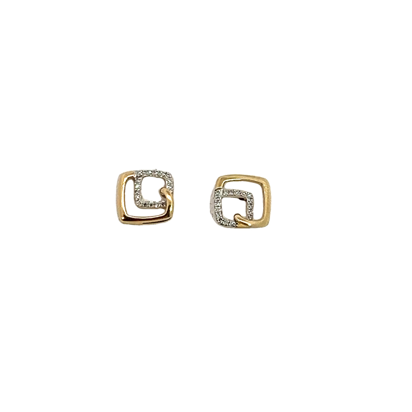 EARRINGS with 9KY-1.13gm 34WHITE DIA SC-0.07CT