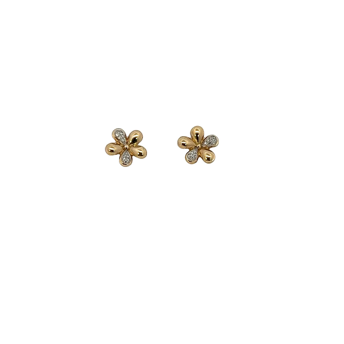 EARRINGS with 9KY-1.23gm 24WHITE DIA SC-0.04CT