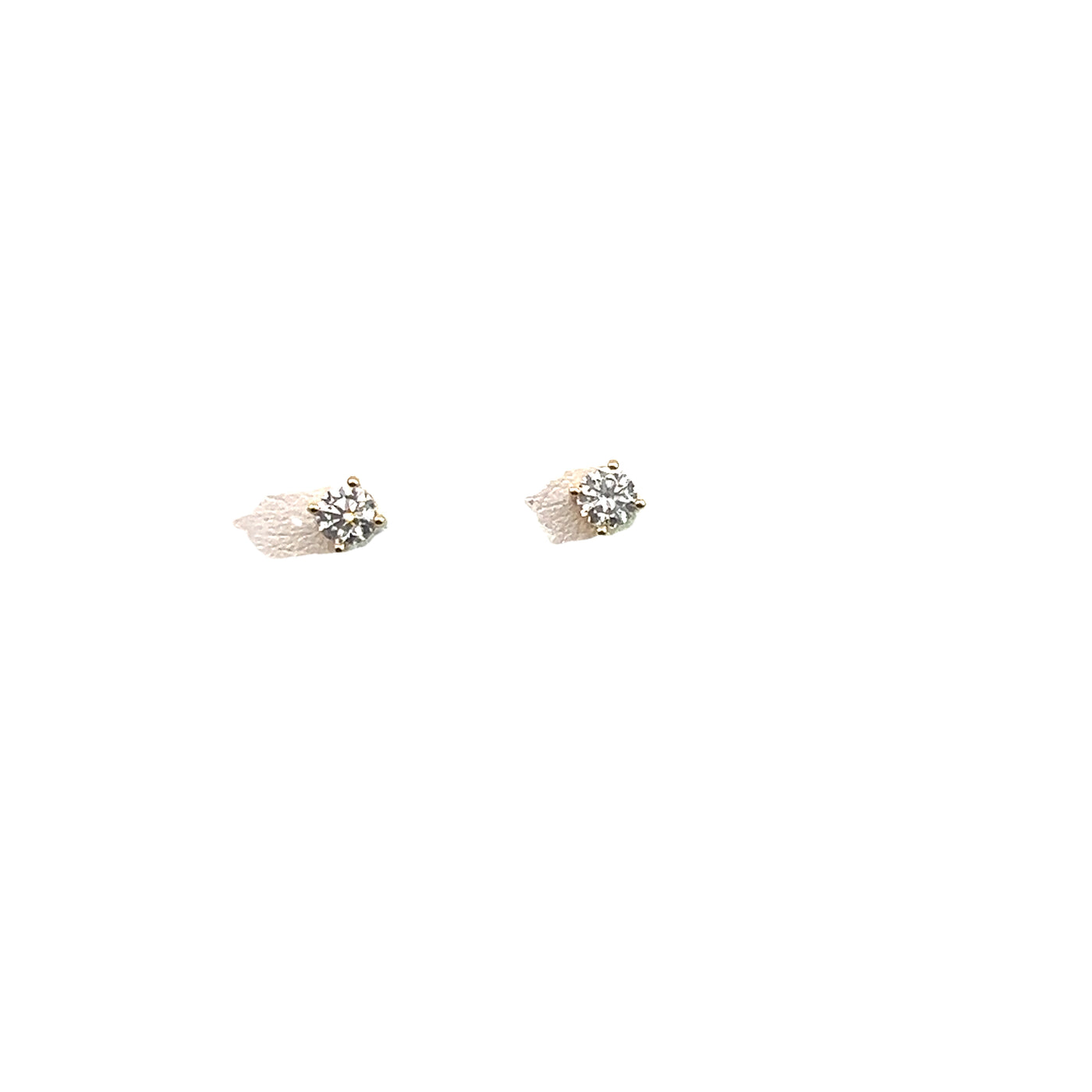 18k yellow gold diamond studs 0.40 G Si1