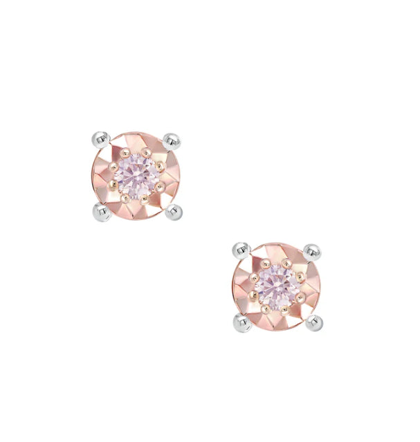 Blush Pink Daimond Stelle Stud Earrings