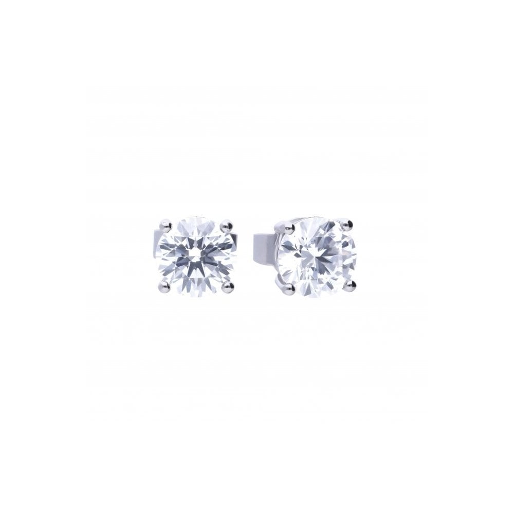 18K 1.00CT LAB GROWN DIAMOND ROUND STUD EARRING WG EVS