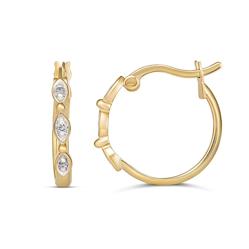 Zahra Diamond Huggie Earrings