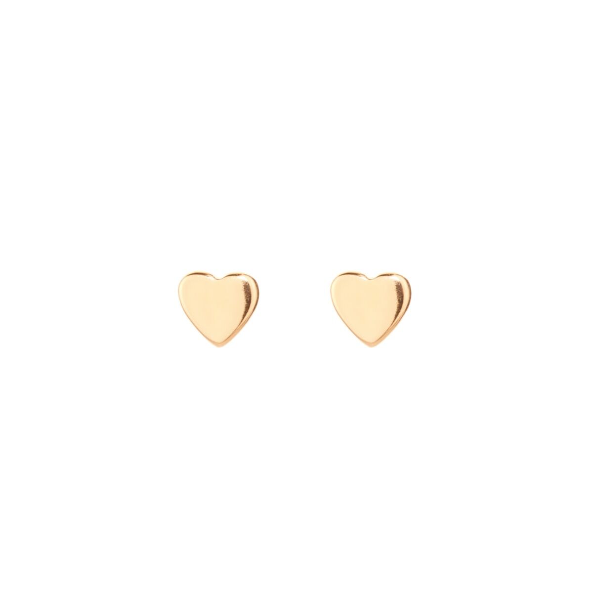 9k yellow gold heart earrings