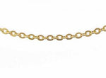 9k YG Italian Oval Link Chain 1.3mm wide 42cm Approx 1.6g.