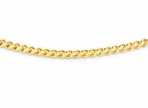 9k YG Italian Curb Chain 1mm wide 45cm Approx 1.5g.