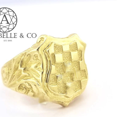 9K Yellow Gold Croation crest Ring