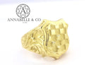 9K Yellow Gold Croation crest Ring