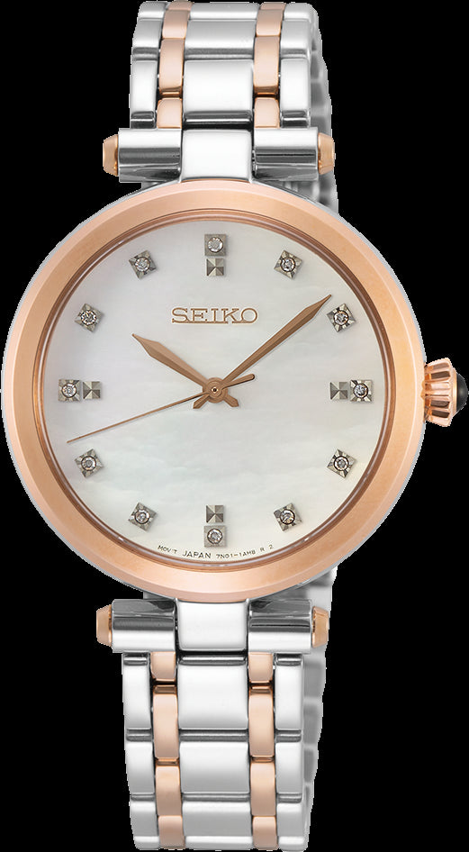Seiko SRZ534P Diamond Set Stainless Steel Womens Watch