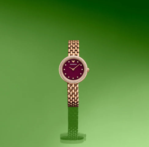 Emporio Armani - Rosa Burgundy Dial Ladies Watch - AR11491