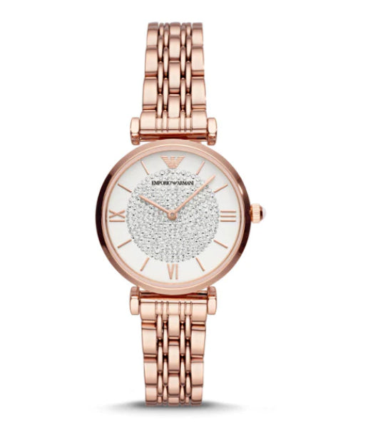 Emporio Amani Glitz Quartz Crystal Pave Dial Ladies Watch Ar11244