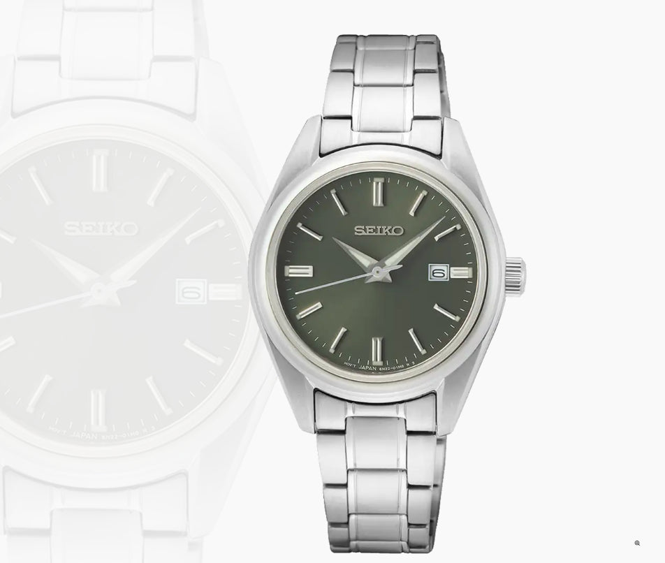 Seiko Ladies Green Face Watch - SUR533P