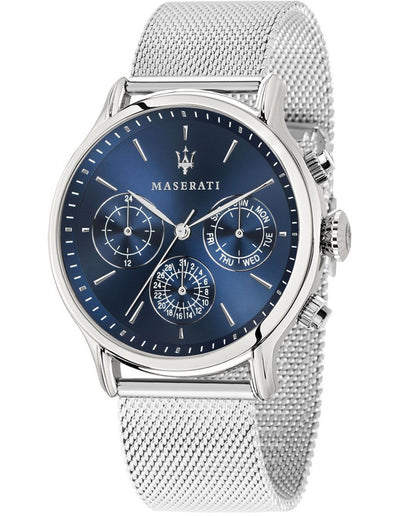 MASERATI EPOCA 42MM MULTI BLUE DIAL SS MESH BAND