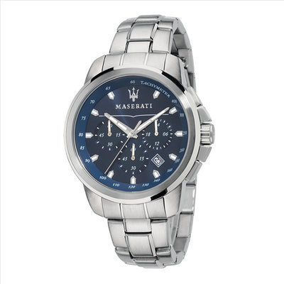 Maserati Successo 44Mm Chrono Blue D Br Ss C