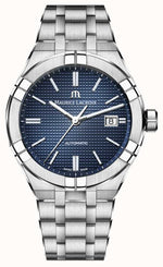 Maurice Lacroix AIKON Blue Clou de Paris, rhodied indexes Stainless steel bracelet Stainless steel case 42mm