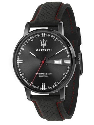 Maserati Eleganza Black Leather Men's Watch