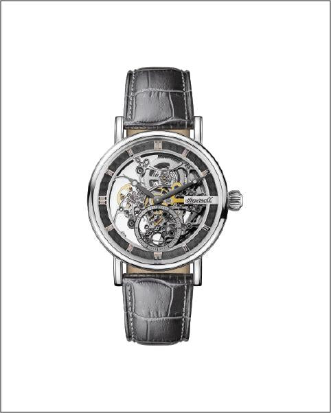 Ingersol The Herald Silver / Black mens watch Skelton