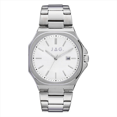 Jag Watch Archer Stainless Silver White Dial.