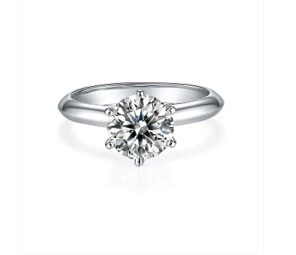 2Ct Moissanite Solitaire Ring